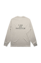 I am an Investor - Premium LS Tee (Black/White)