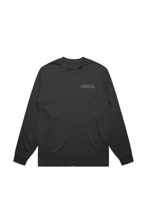 Discipline Compounds - Premium LS Tee (Black/White