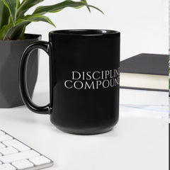 Discipline Compounds - Premium Ceramic Mug (Black/White) - Tailor Made Financial
