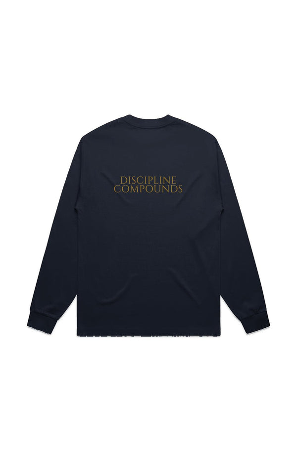Discipline Compounds - Premium LS Tee (Black/White - Tailor Made Financial